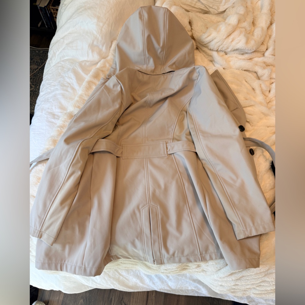 Cream Windproof Water Resistant Trench Jacket - Picture 3 of 3